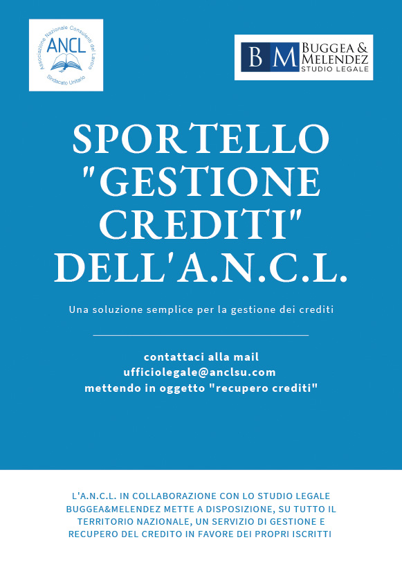 SPORTELLO RECUPERO CREDITI DELL'ANCL